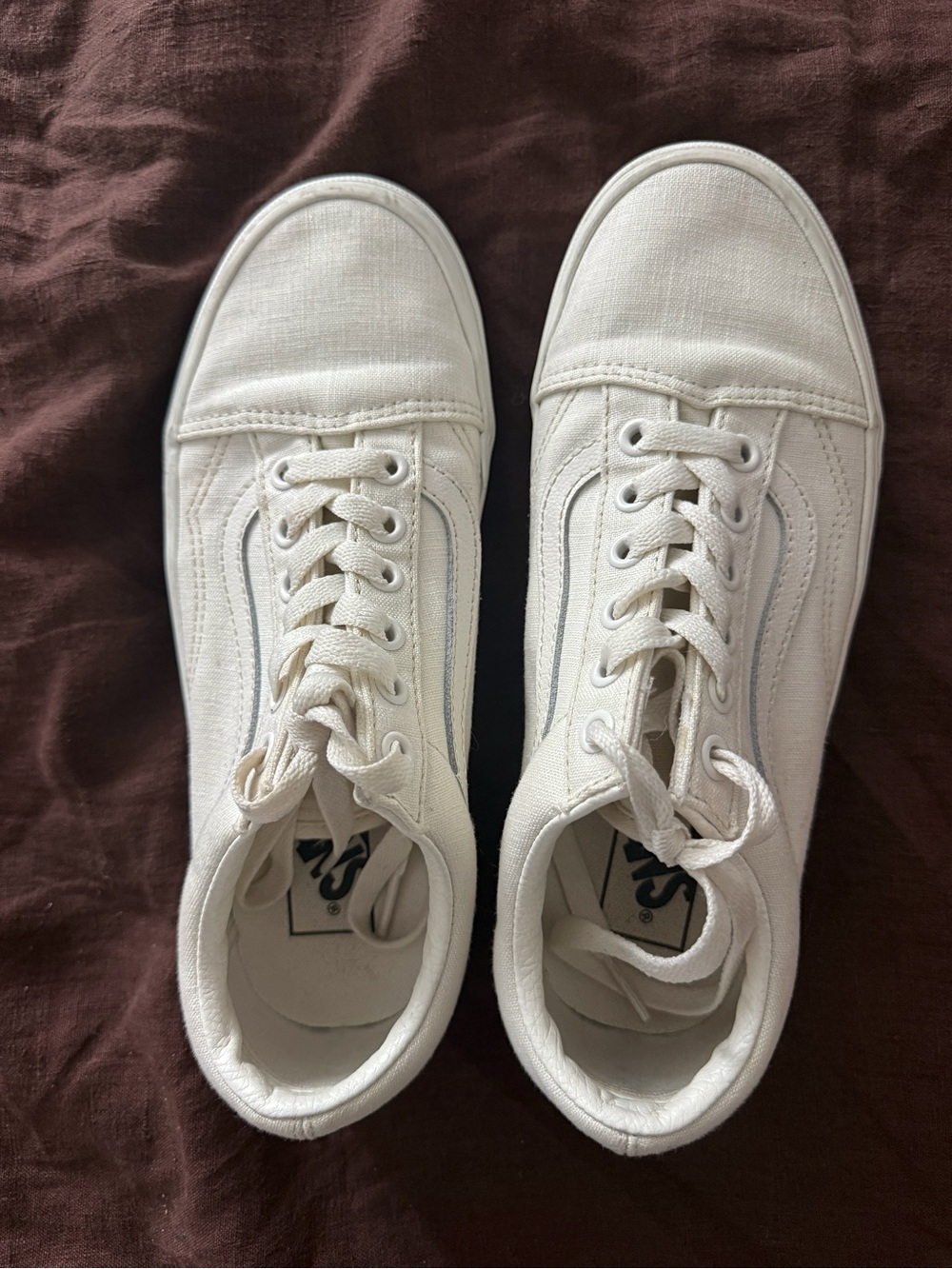 Vans White Canvas Men's Low-Top Sneakers